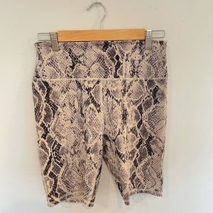 ALO Snakeskin Biker Shorts - Size Medium